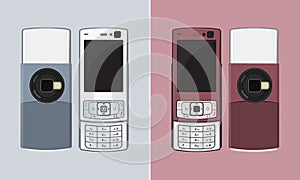 Retro Slide Symbian Mobile - Vector Design