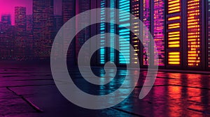 Retro Soundwave and Vintage Rainbow Music Equalizer on a Black Background