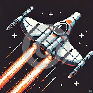 Retro Space Combat Jet