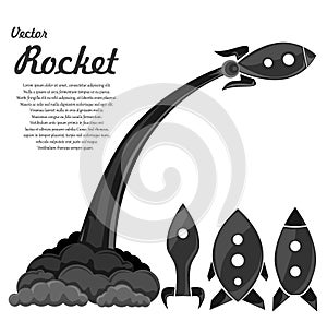 Retro space rockets photo