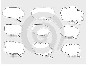 Retro speach bubble.