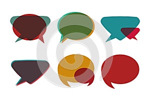 Retro speech bubble icon