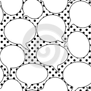 Retro Speech Bubbles Seamless Pattern