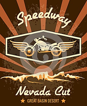 Retro Speedway Nevada Cut Graphic Design photo