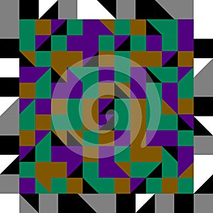 Retro squares and triangels backround