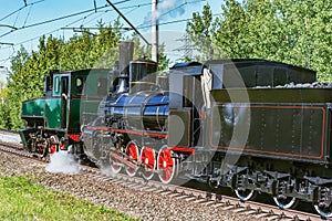 Retro steam locomotives.