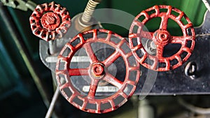 Retro steampunk red steam control knobs