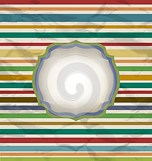 Retro stripe pattern, colorful vintage background