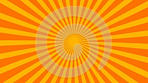 Retro striped sunburst background with grunge effect, computer generated backdrop, 3D render