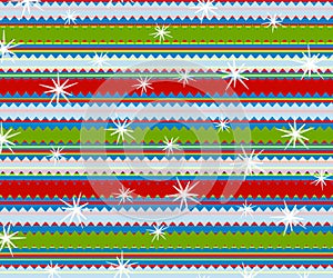Retro Stripes Christmas Print