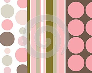 Retro stripes and circles background