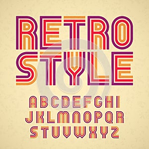 Retro style alphabet