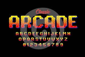 Retro style arcade games font