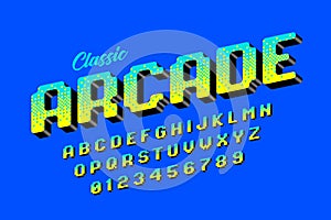 Retro style arcade games font