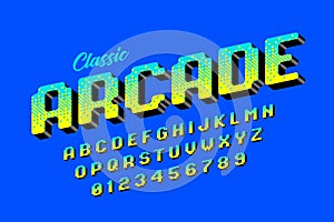 Retro style arcade games font photo