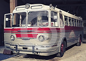 Retro style bus. Toned.