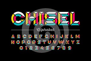 Retro style Chisel font