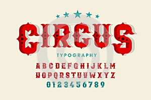 Retro style circus font