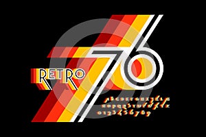 Retro style colorful font photo