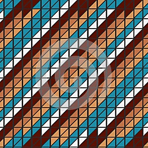 Retro style diagonal stripes and angular shapes. quilt blocks design, seamless repeating vector pattern, Abstract simple geometric