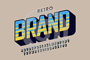 Retro style font design