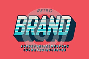 Retro style font design