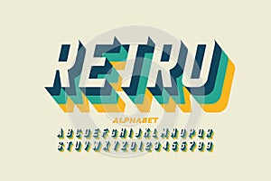 Retro style font design