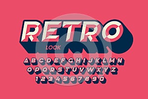 Retro style font design