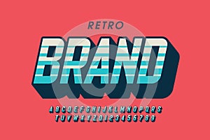 Retro style font design photo