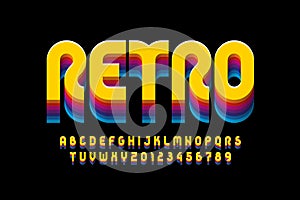 Retro style font photo