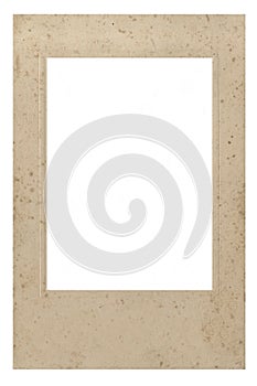 Retro style. Frame for photo or text from cardboard Mat with bevel cut