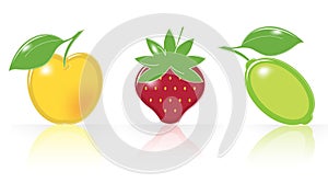 Retro-style Fruity Icons