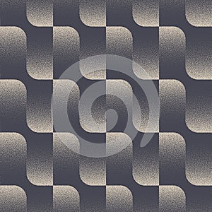 Retro Style Funky Seamless Pattern Trend Vector Dotwork Abstract Background