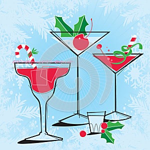 Retro-style Holiday Cocktails