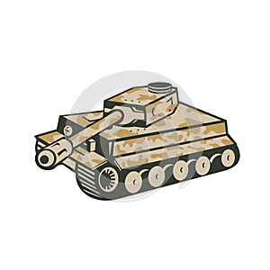 World War Two Panzer Tank Retro photo