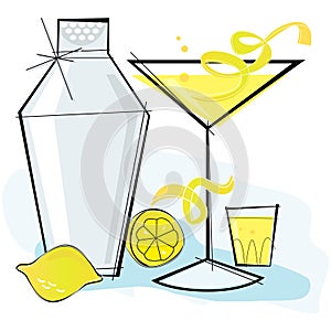 Retro-style Lemondrop Martini