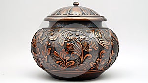 A retro-style metal moneybox with intricate details, reminiscent of vintage coin banks, addin photo