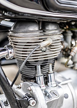 Retro style motorbike engine