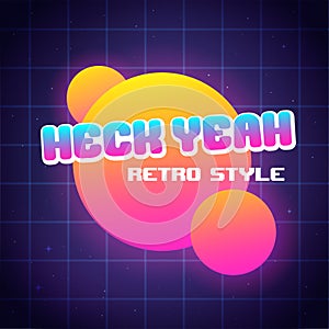 Retro style neon background