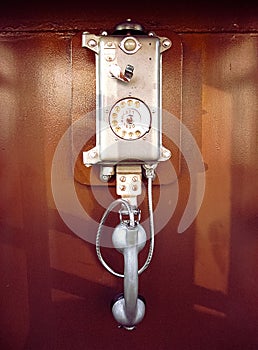 Retro Style Payphone in a Call-Box