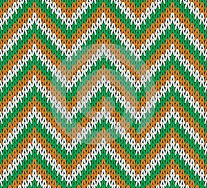 Retro Style Seamless Knitted Pattern. Vector