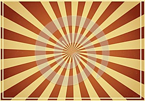 Retro-style sunburst pattern with alternating red and beige rays