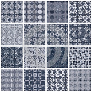 Retro style tiles seamless patterns set 2.