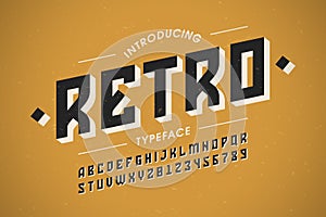 Retro style vintage font