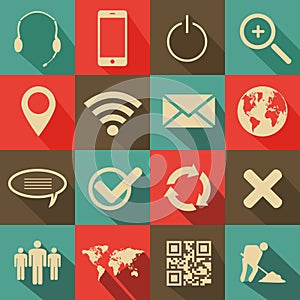 Retro Style Web and Mobile Icons