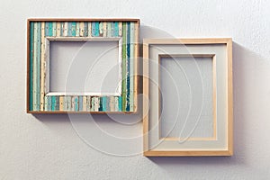 Retro style wooden picture frame