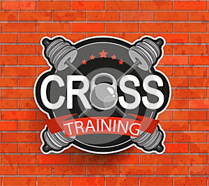 Retro styled crosstraining emblem.