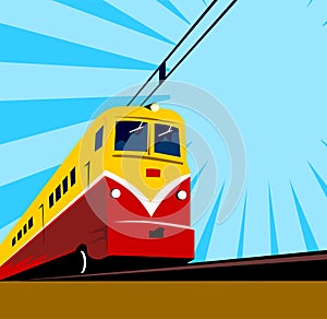 Retro styled electric train