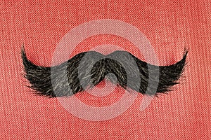 Retro styled image of a black curly moustache