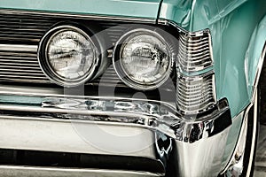 Retro styled image of a front of a classic car